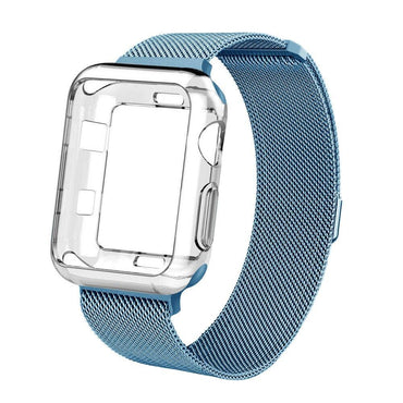 Milanese Loop Band+case for Apple Watch band pulseira apple watch 4 3 5 44mm/40mm band iwatch band 42mm 38mm correa watchband