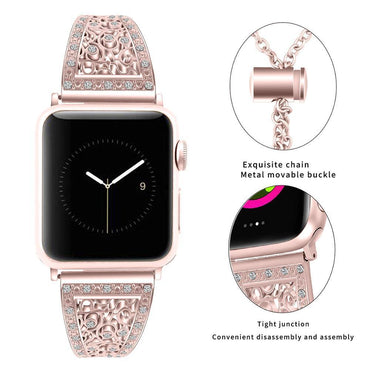 Diamond Bracelet For Apple watch band strap Apple watch 4 band 40mm 44mm iwatch band 38mm 42mm stainless Steel watchband 3 2 1