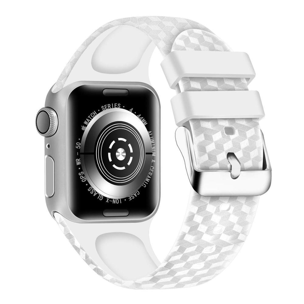Silicone Strap for Apple watch band 44 mm 40mm iwatch band 38mm 42mm 3D Texture Sport watchband bracelet Apple watch 5 4 3 21 38