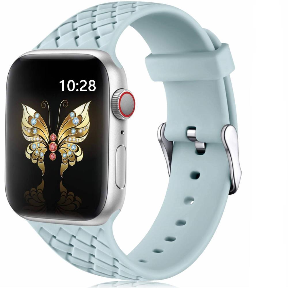 Sport silicone strap for apple watch 5 4 band 44mm/40mm correa iwatch series 5 4 3 2 1 42mm/38mm rubber wrist watchband belt