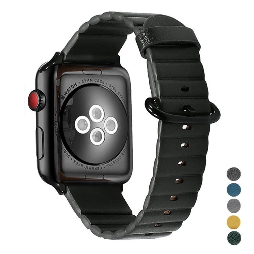 Leather loop strap For Apple watch 5 4 3 band 44mm 40mm iwatch band 38mm 42mm correa Genuine leather belt watchband bracelet