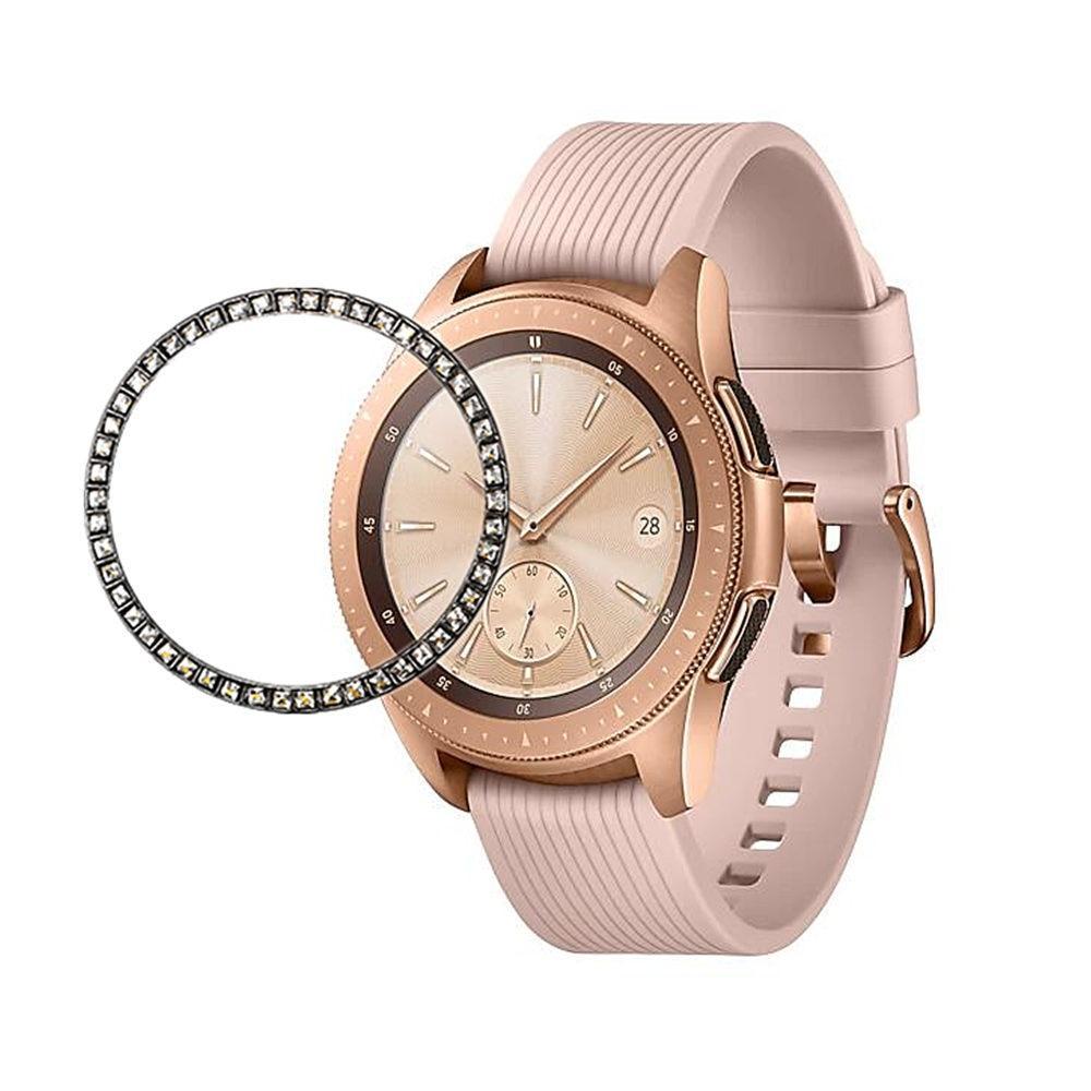 Diamond Case For Samsung Galaxy Watch 42mm case ring protector cover Sport fashion Adhesive Metal bumper Accessories 42 colorful