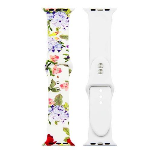 Printed Strap For Apple watch band 44 mm 40mm iWatch band 42mm 38mm Silicone Sport Bracelet strap Apple watch 5 4 3 21 Series 38