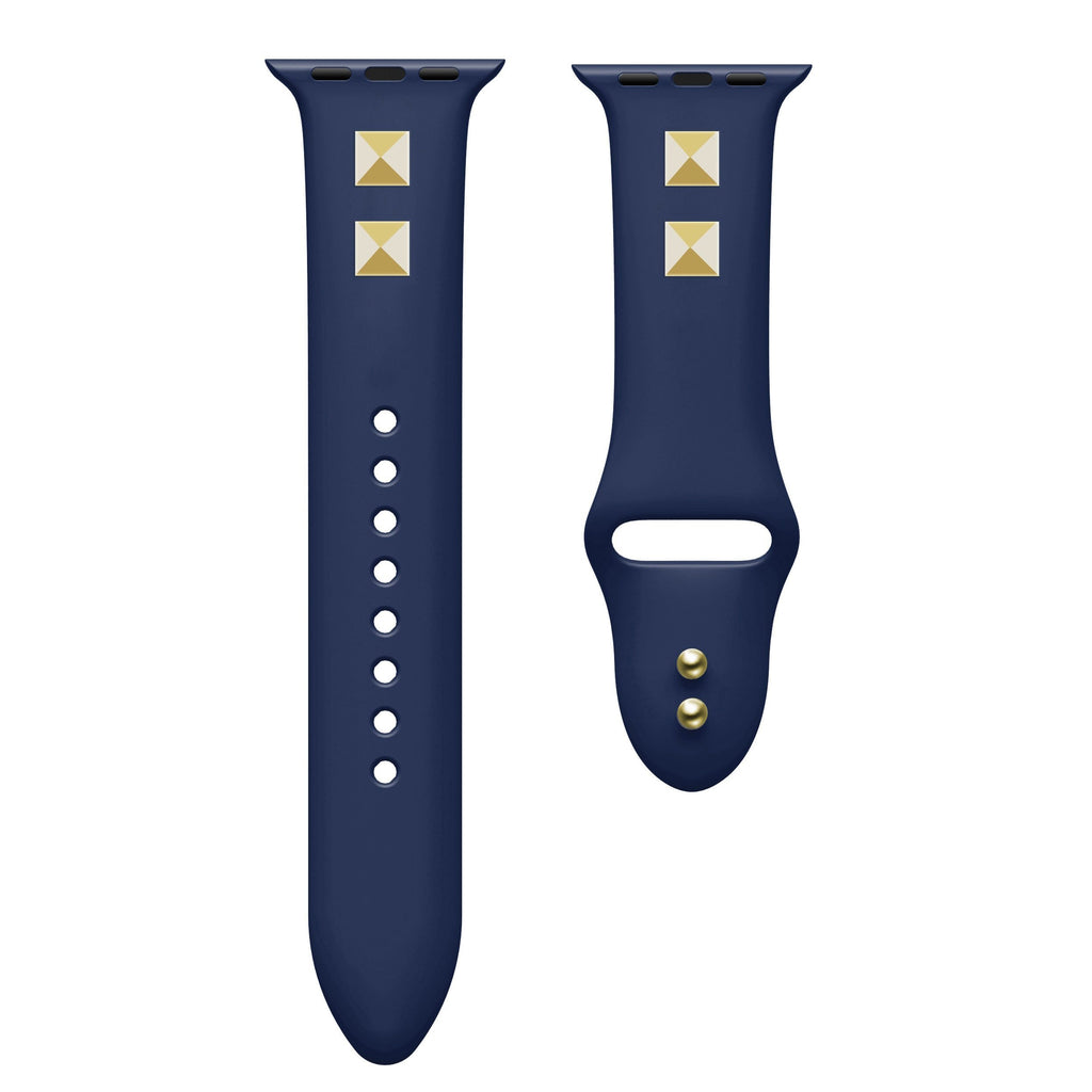 Silicone Strap For apple watch band apple watch 5 4 3 44mm 40mm iwatch band 42mm/38mm correa punk rivet bracelet watchband