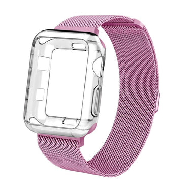 Milanese Loop Band+case for Apple Watch band pulseira apple watch 4 3 5 44mm/40mm band iwatch band 42mm 38mm correa watchband