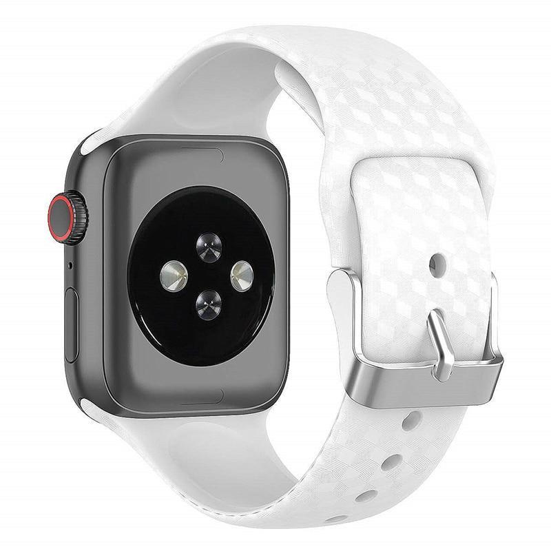 3D Texture Strap For Apple watch  band apple watch 5 4 3 band 44mm 40mm correa iwatch band 38mm 42mm Silicone watchband bracelet