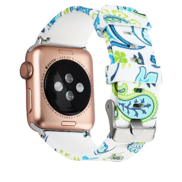 Floral Flower Sport strap For Apple Watch band apple watch 5 4 3 band 44mm 40mm Iwatch band 38mm 42mm bracelet watchband belt