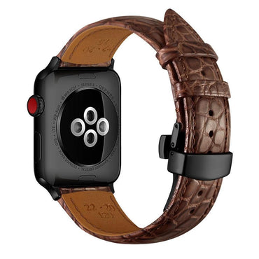 France alligator leather strap for Apple watch 4 band 44mm 40mm iwatch band 42mm 38mm TOP Process bracelet Apple watch 3 21 5 44