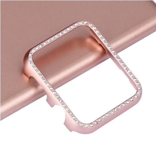 Diamond case cover For Apple watch band apple watch 4 3 5 case cover 44mm/40mm 42mm/38mm iwatch band Crystal protective bumper