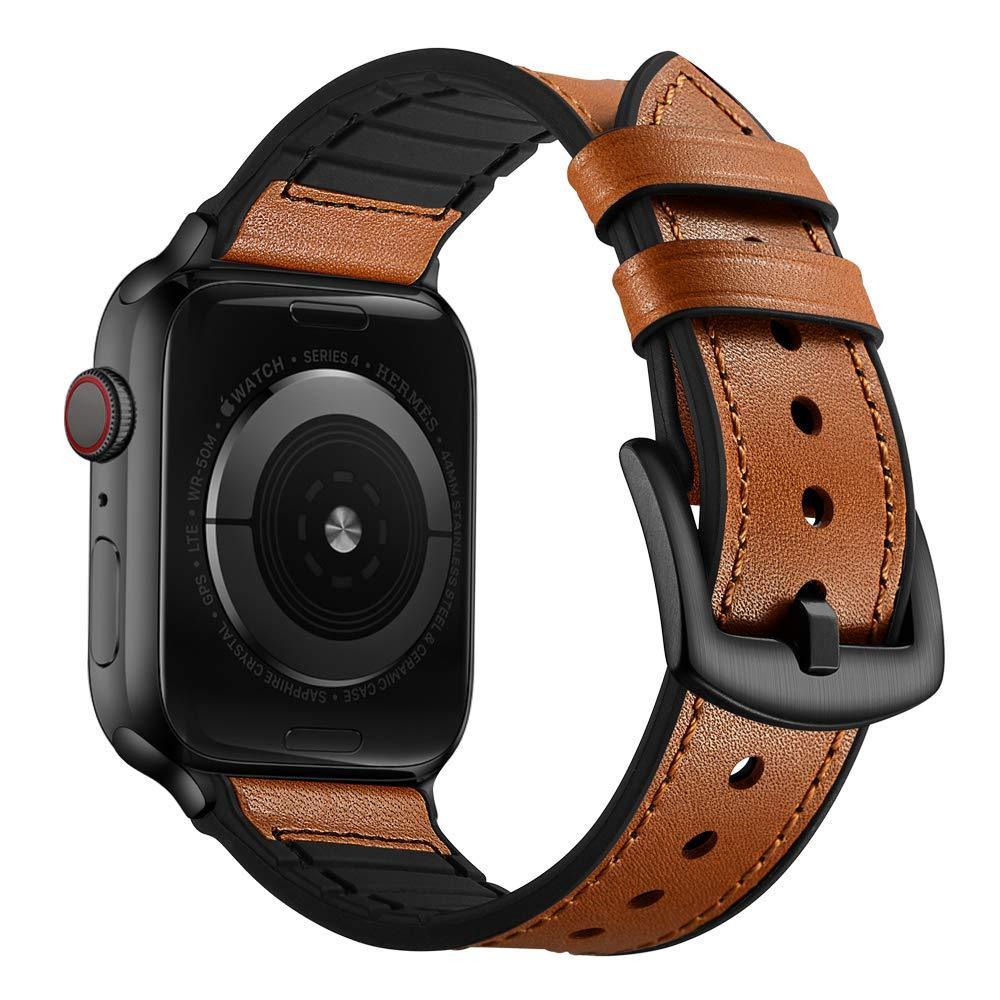 Silicone+Leather strap for Apple watch 5 band 44mm 40mm iWatch band 42mm 38mm Leather watchband bracelet Apple watch 4 3 2 1 44