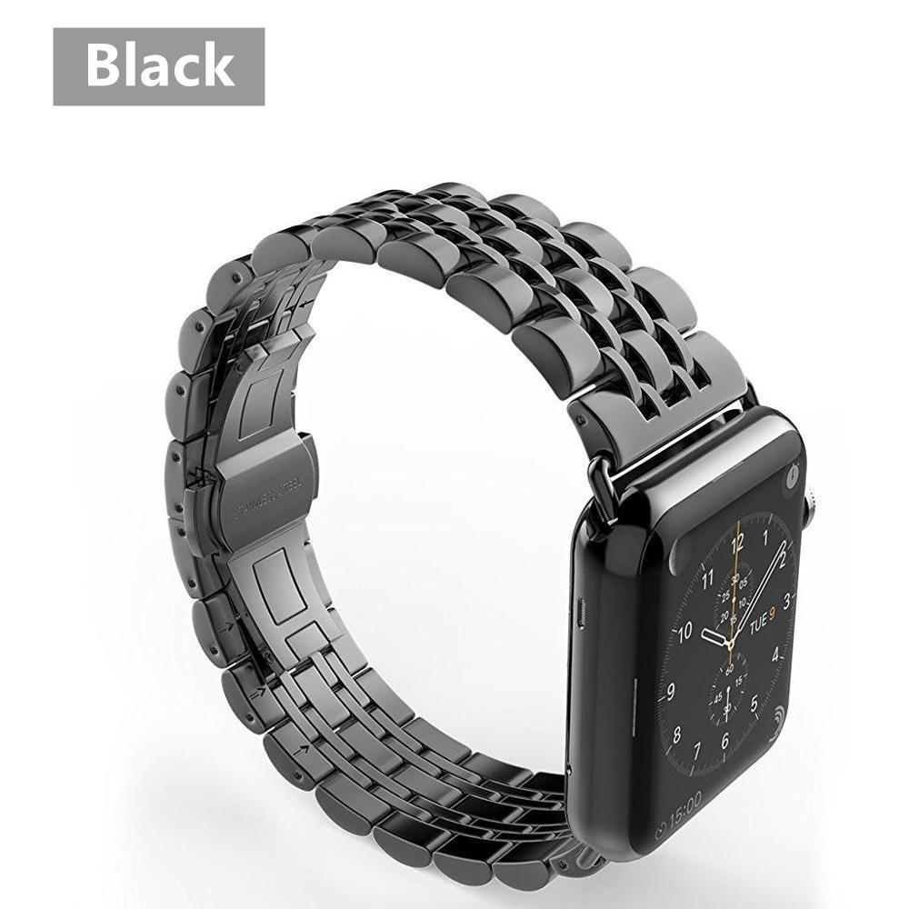 case+Strap For Apple Watch band 42mm 38mm apple watch 4 3 5 iwatch band correa Stainless Steel pulseira Butterfly watchband