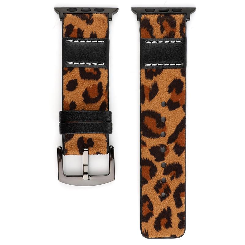 Genuine Leather strap for Apple watch band 44 mm 40mm iwatch band 42mm 38mm Leopard bracelet watchband for Apple watch 4 3 2 1