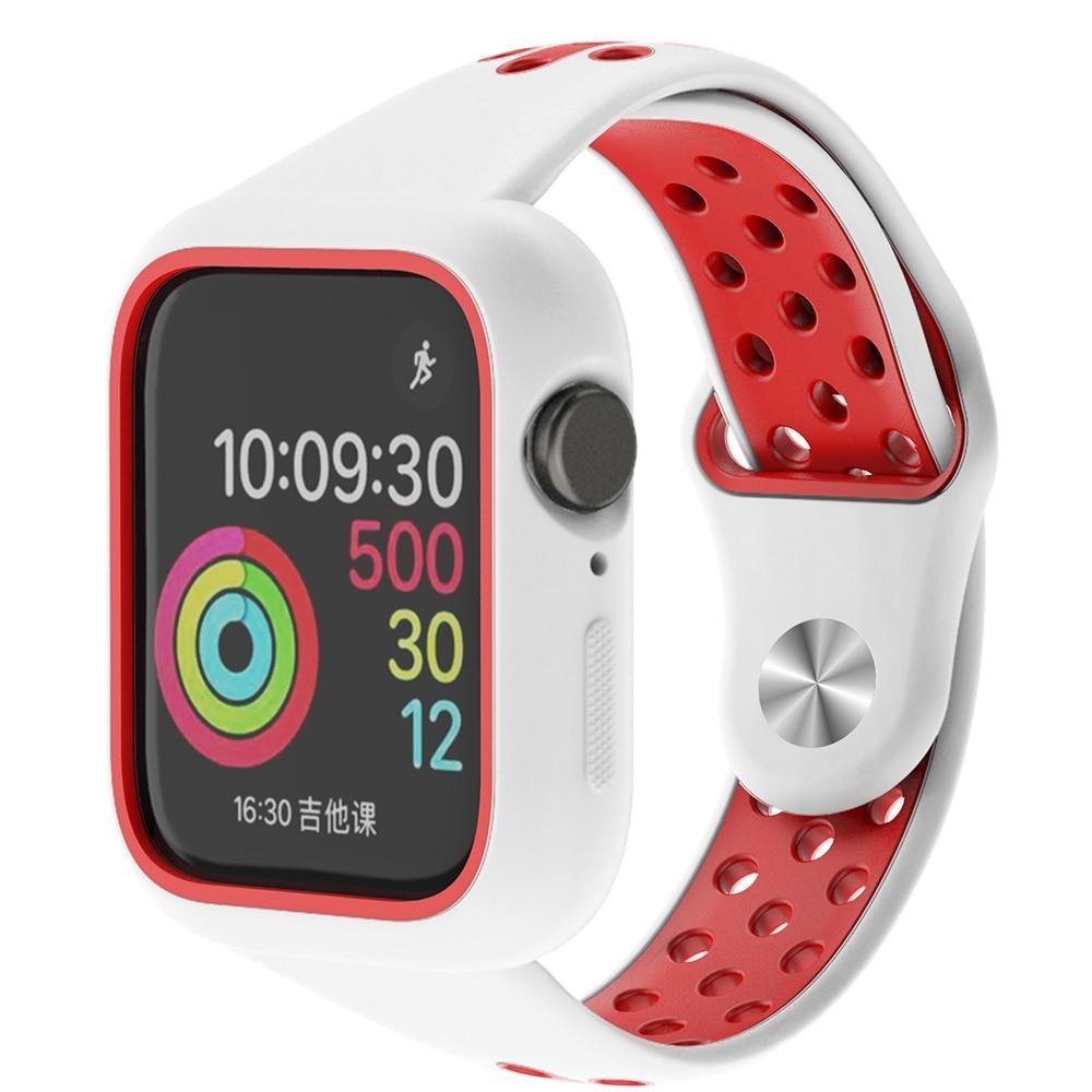Case+strap for Apple watch 4 band 44mm 40mm iwatch 4 band silicone bracelet protector watch case cover+watchband Accessories