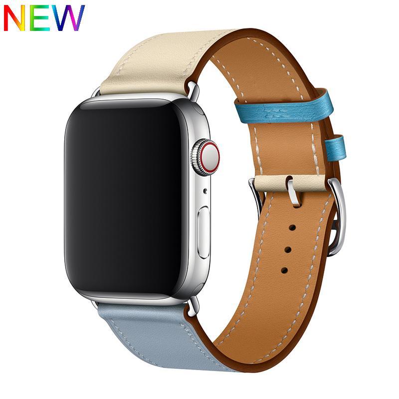 Leather Strap For Apple Watch band herm Pulseira apple watch 5 4 3 44mm 40mm  iwatch band 42mm 38mm correa watchband bracelet