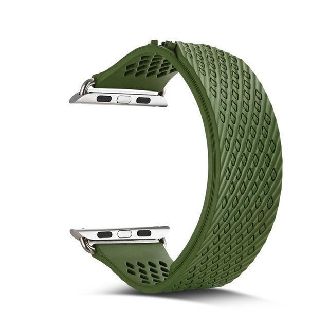 silicone Sport band For Apple Watch 5 4 3 40mm/44mm iwatch series 5 4 3 2 1 42mm 38mm weave rubbers strap wrist bracelet belt