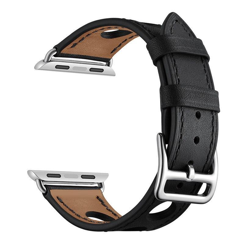 Genuine Leather strap For Apple Watch band apple watch 5 4 3 44mm 40mm iwatch band 5 42mm/40mm Single Tour Bracelet watchband