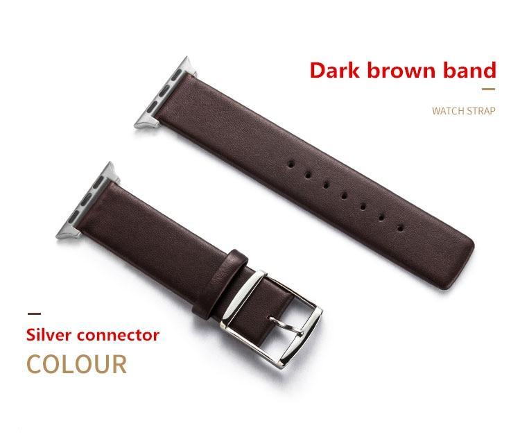 Genuine Leather strap For Apple watch 4 band 44mm 40mm correa Iwatch series 4 3 2 1 42mm 38mm wrist bracelet belt