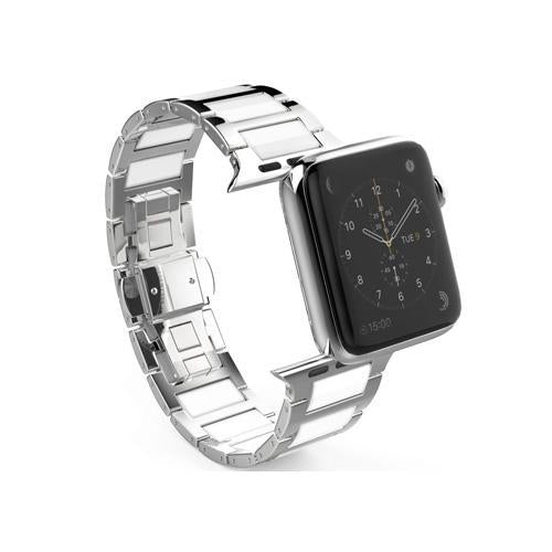 Stainless Steel Strap For Apple watch band 5 4 44m 40mm iWatch Series 5/4/3/2/1 42MM/38MM Ceramic  Link Bracelet belt correa