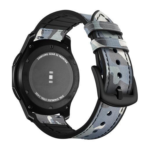 Leather strap For Samsung Galaxy watch 46mm/Gear S3 Frontier/Classic 22mm watch band amazfit gtr 47mm correa bracelet