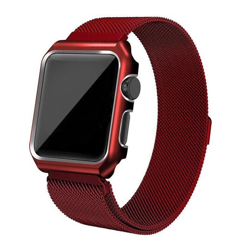 case+Milanese strap For Apple Watch band apple watch 4 3 5 44mm 40mm 3 iwatch 42mm/38mm correa Stainless Steel link Bracelet