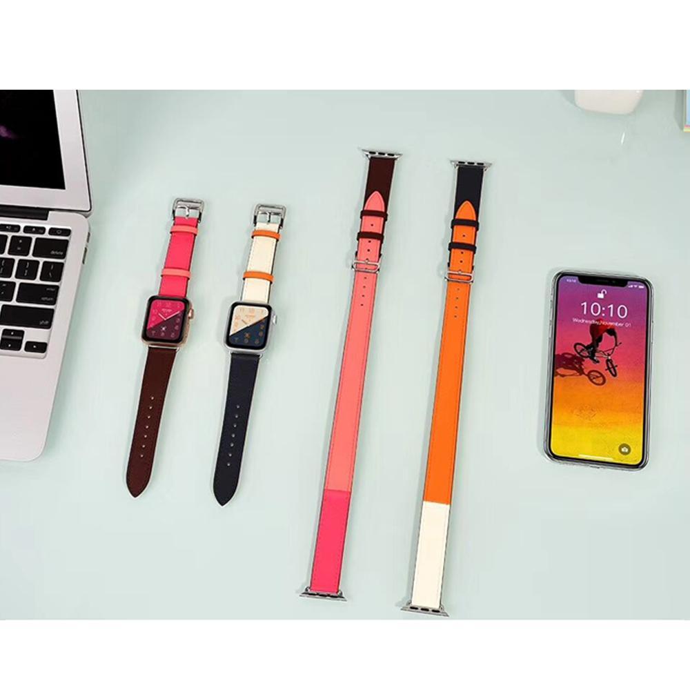 Leather strap For Apple Watch band 42mm 38mm 4 3 iwatch band 44mm 40mm correa wrist bracelet belt watch accessories 2/1