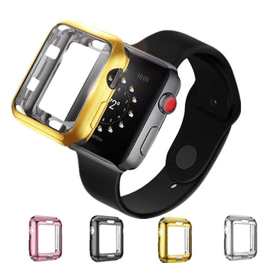 Silicone Case cover For Apple Watch band 42mm 38mm iwatch strap series 3 2  Soft Protect frame bumper protective shell