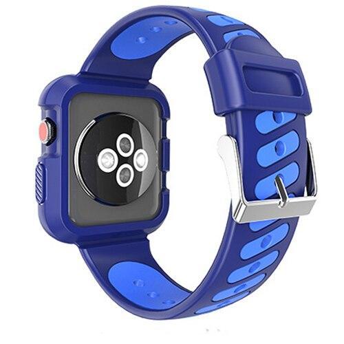 Silicone Sport Strap For Apple Watch band 42mm 38mm Pulseira case Iwatch series 3 2 1 wrist Bracelet TPU rubber cover