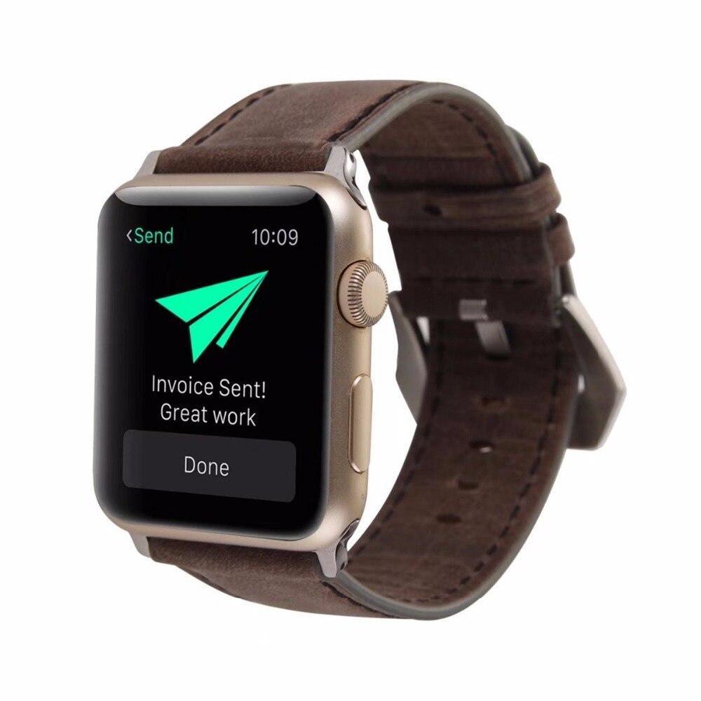 Leather Strap For Apple Watch band 42mm 38mm iwatch band 3 2 1 Retro style Wrist bands watchband Bracelet belt straps