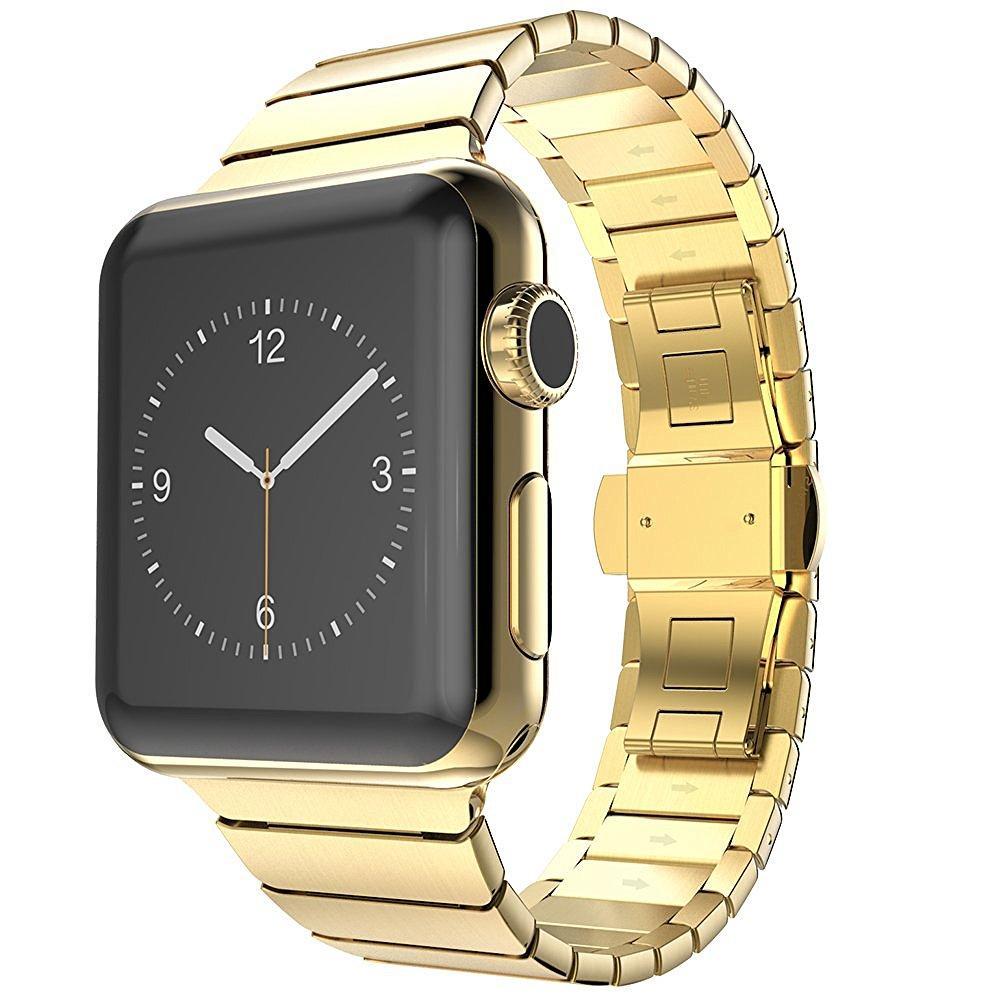 Link bracelet strap For Apple watch band 44mm 42mm iwatch 4/2/1 40mm/38mm butterfly loop wrist bracelet watchband belt