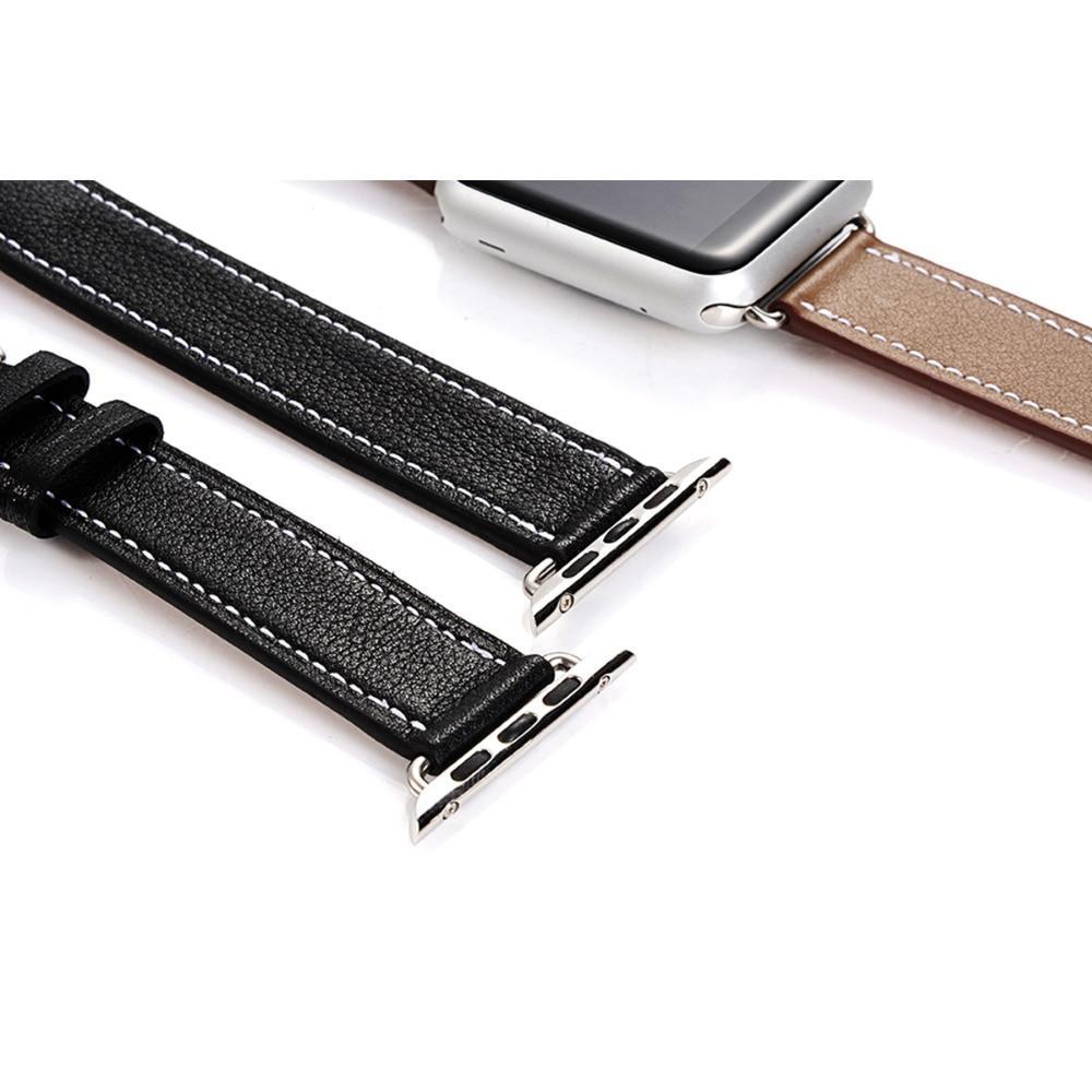 Genuine leather strap For Apple Watch 4 band 44mm/40mm correa iwatch serise 3/2/1 42mm/38mm Double tour wrist bracelet