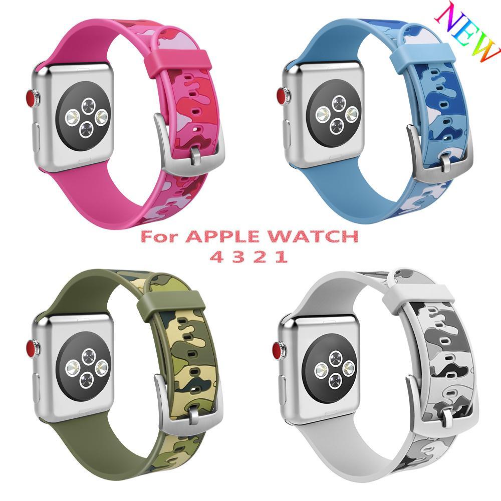 Sport Silicone strap For Apple Watch 4 3 2 1 band 44mm 40mm correa iWatch band 42mm 38mm Colorful Silicone Bracelet belt