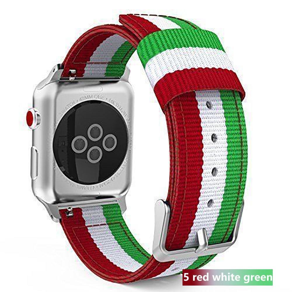 Nato strap For Apple Watch band apple watch 4 3 5 44mm/40mm iwatch band 42mm/38mm correa woven nylon wrist bracelet Accessories