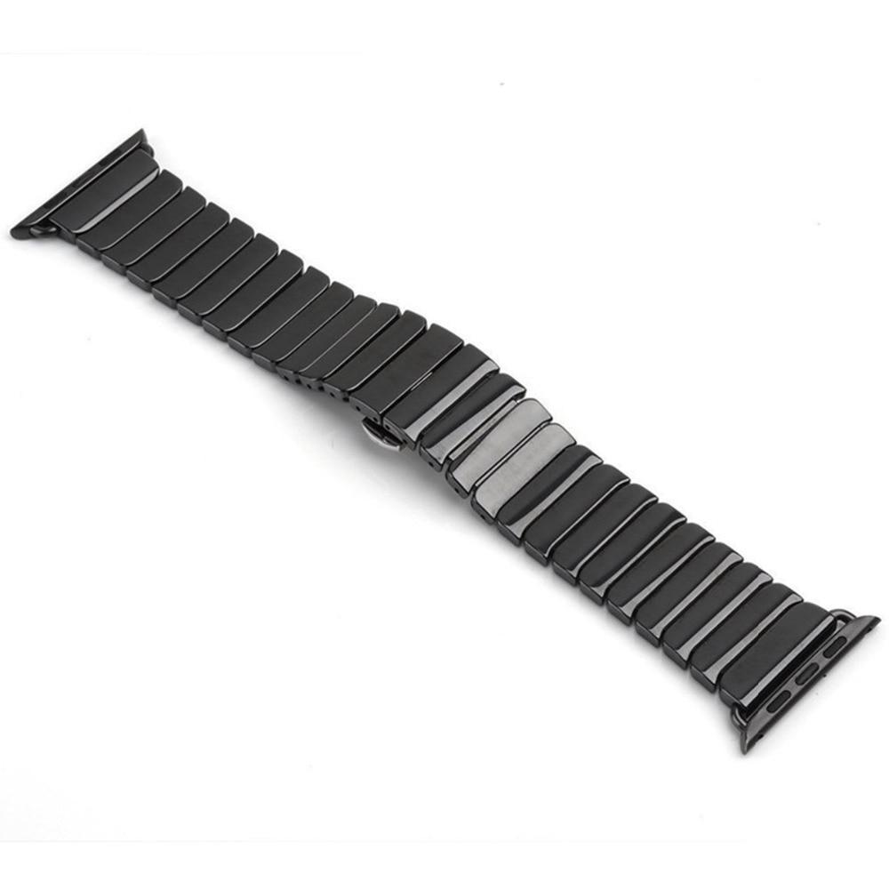 Ceramic For Apple Watch Band 42mm/38mm iwatch i watch strap series 5 4 3 2 1 Butterfly Loop wrist bands Link Bracelet belt