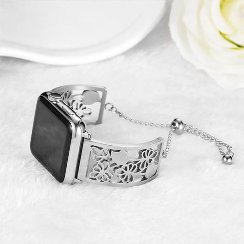 stainless steel Strap For apple watch band apple watch 5 4 3 band 40mm 44mm Iwatch 5 4 38mm 42mm diamond Bracelet watchband Belt