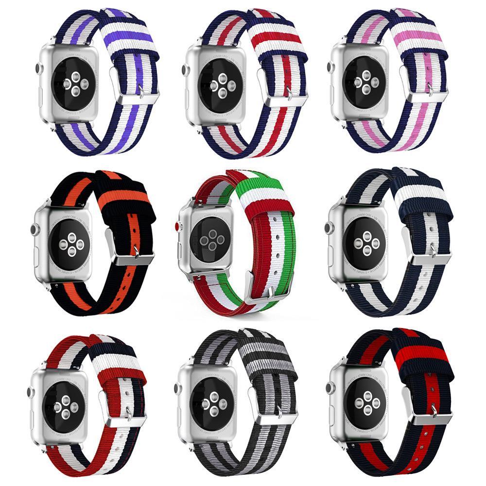 Nato strap For Apple Watch band apple watch 4 3 5 44mm/40mm iwatch band 42mm/38mm correa woven nylon wrist bracelet Accessories