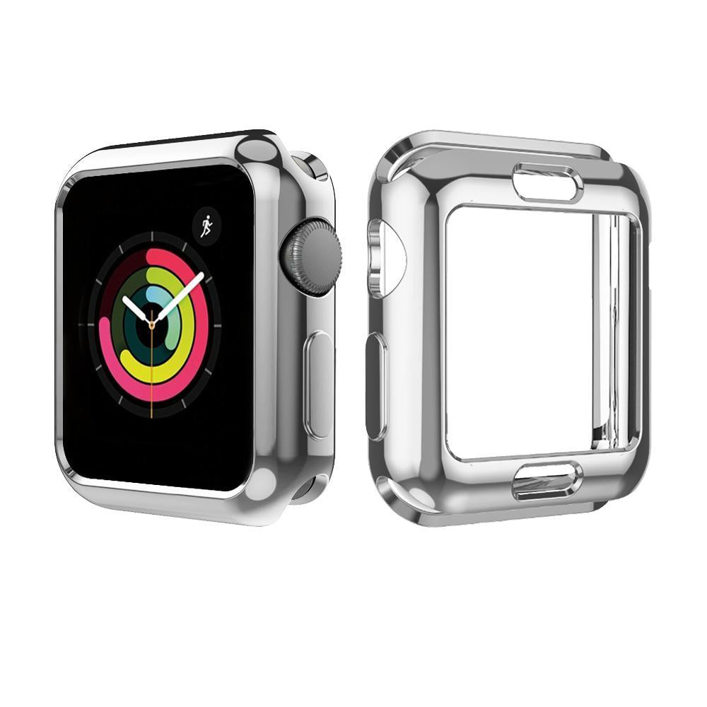 Silicone Case cover For Apple Watch band 42mm 38mm iwatch strap series 3 2  Soft Protect frame bumper protective shell