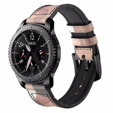 Leather strap For Samsung Galaxy watch 46mm/Gear S3 Frontier/Classic 22mm watch band amazfit gtr 47mm correa bracelet