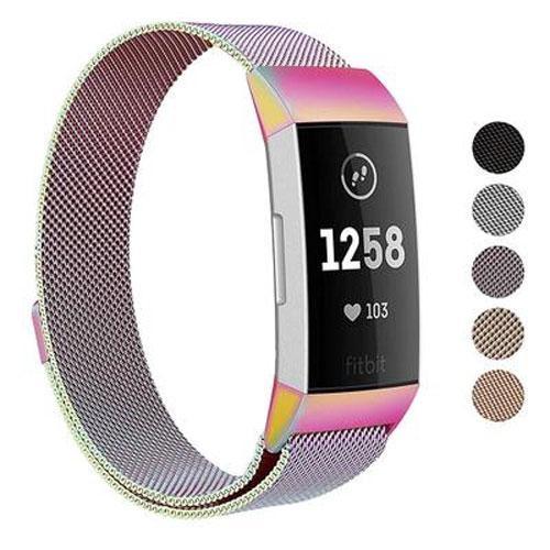 New Milanese loop strap For Fitbit charge 3 watch band  smart bracelet stainless steel belt sports watch strap wrist band