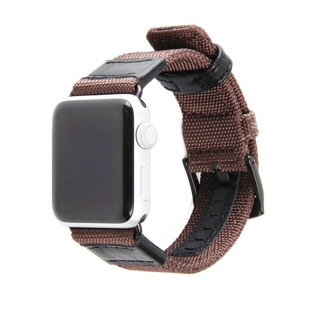 canvas Leather Strap For Apple Watch band apple watch 5 4 3 band 44mm/40mm iwatch 5 42mm/38mm Wove Nylon bracelet watchband belt
