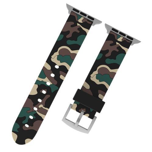 Sport silicone strap For Apple watch band 42mm 38mm Iwatch series 3 2 1 Camouflage wrist bands bracelet watchband belt