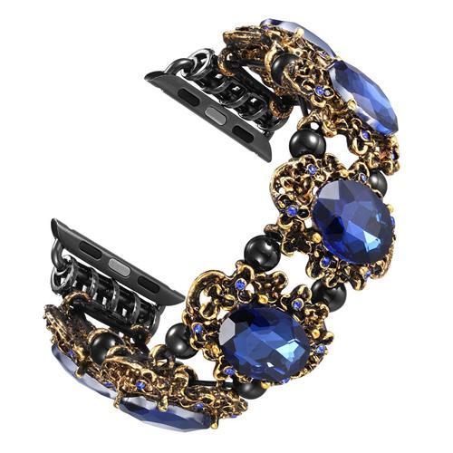 Jewelry Strap For Apple Watch 4 band 44mm 40mm iwatch series 3/2/1 42mm/38mm diamond Turquoise Wrist bracelet belt