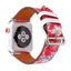 Leather Strap For Apple watch band 42mm 38mm iwatch series 3 2 1 Floral pattern Design Bracelet Wrist belt watchband