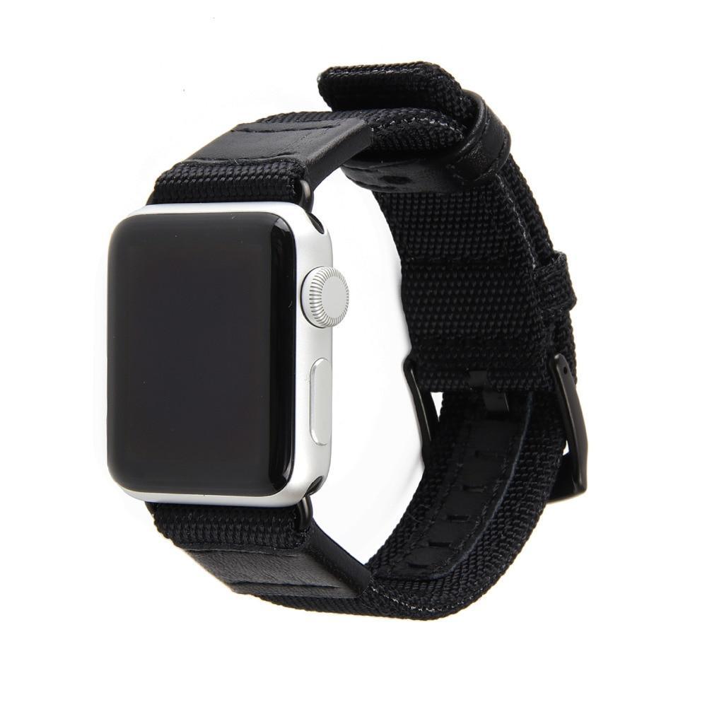 canvas Leather Strap For Apple Watch band apple watch 5 4 3 band 44mm/40mm iwatch 5 42mm/38mm Wove Nylon bracelet watchband belt