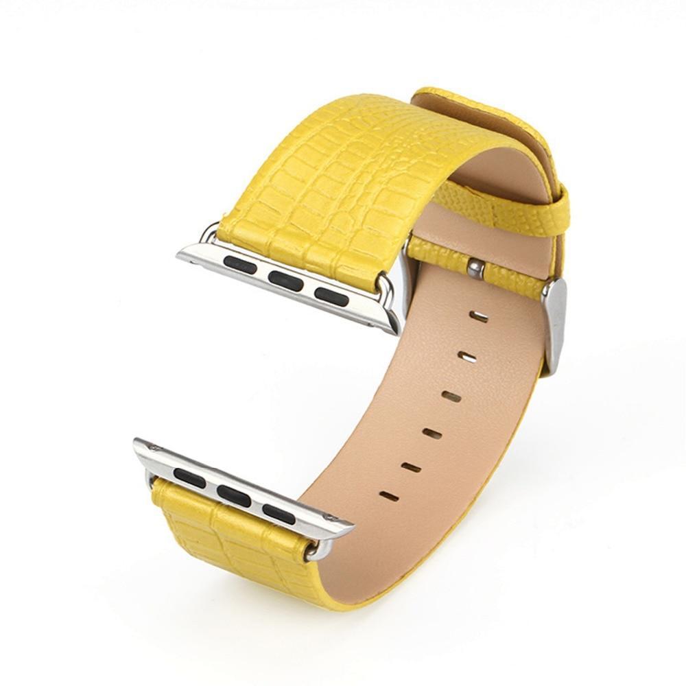 PU leather watch strap for apple watch 5 4 3 band 44mm/40mm iwatch 5 3 2 1 band  Lizard pattern wrist replacement Watch Strap