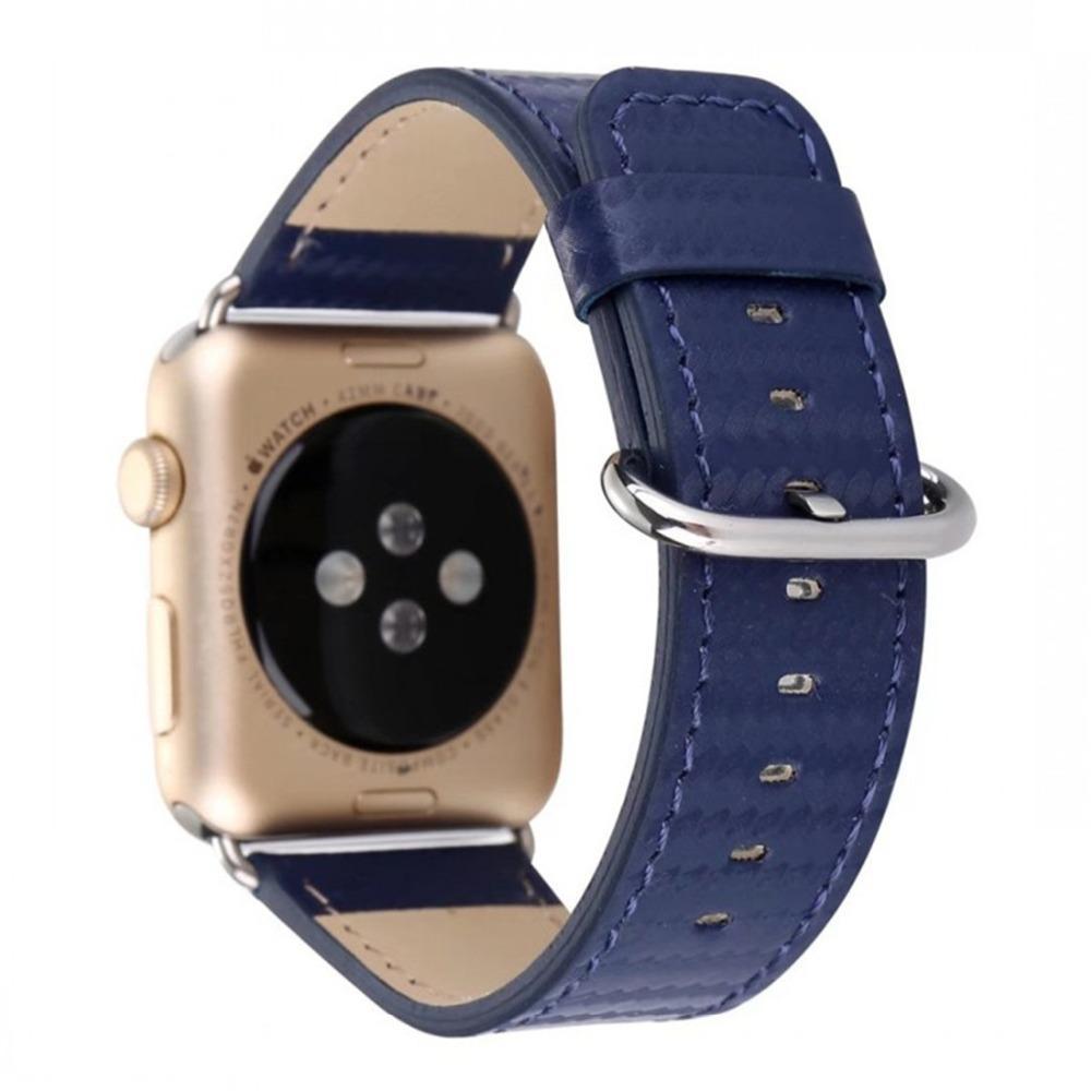 For Apple watch band 42mm 38mm leather strap iwtch series 3 2 1 carbon fiber wrist bands bracelet watchband belt