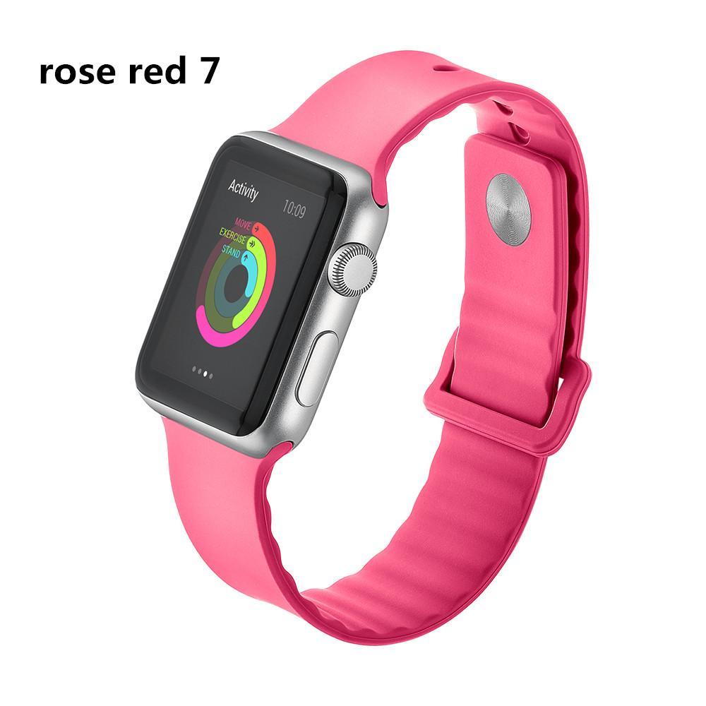 Sport For Apple Watch band 42mm 38mm iwatch series 5 4 3 2 1 wrist bands link Bracelet Rubber watchband belt fashion correa