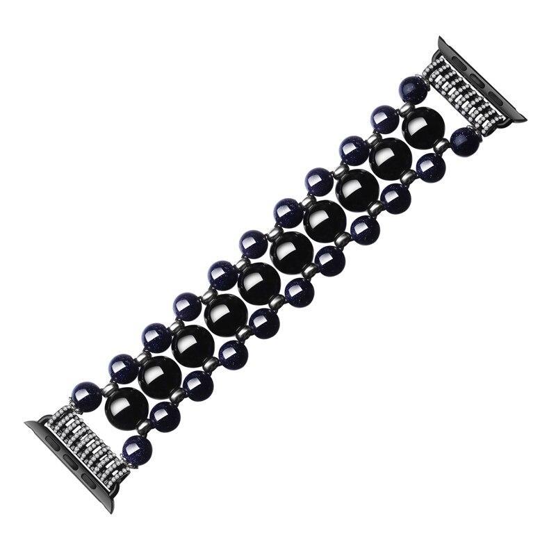 Natural agate band For Apple watch 4 44MM/40mm strap iwatch 4 3 2 1 42mm/38mm diamond wrist Bracelet women fashion belt