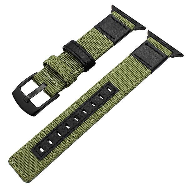 Leather Strap For Apple Watch band apple watch 5 4 3 band 44mm/40mm iwatch 5 42mm/38mm Wove Nylon bracelet watchband belt