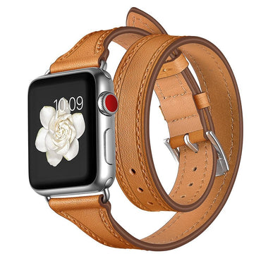 Genuine Leather strap For Apple watch Series 4 band 44mm/40mm iWatch 3 2 1 42mm 38mm Double Tour Wrist Bracelet belt
