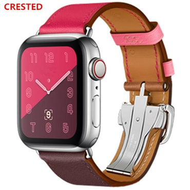 Strap for apple watch band 3 42mm 44mm iwatch series 4 3 2 1 40mm 38mm Genuine Leather Single tour bracelet Wristband